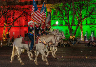 A cowboy Christmas 2025 parade