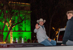 A cowboy Christmas 2025 parade