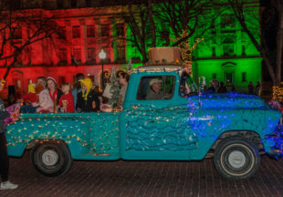 A cowboy Christmas 2025 parade