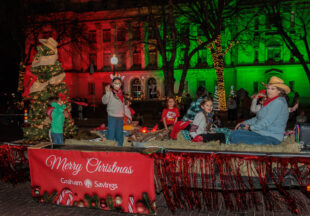 A cowboy Christmas 2025 parade