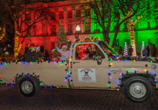 A cowboy Christmas 2025 parade