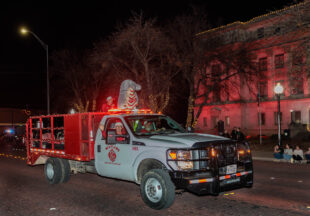 A cowboy Christmas 2025 parade