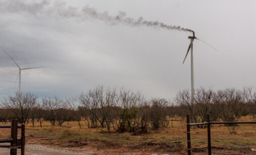 Lightning strike suspected in Stephens County wind turbine fire this morning