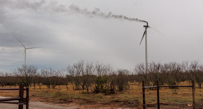 Lightning strike suspected in Stephens County wind turbine fire this morning