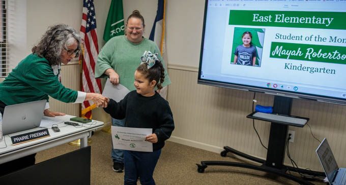 Breckenridge school board honors March students, staff of the month