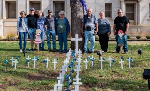 Courthouse display raises awareness for Child Abuse Awareness Month in Stephens County