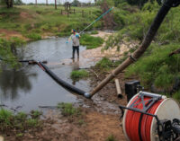 City of Breckenridge cleaning up sewage discharge at Gunsolus Creek