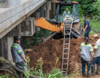 Line break on banks of Gunsolus Creek leads to water outage for east side of Breckenridge, crews working to make repairs