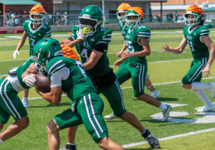 Pictures, football and watermelon at 2026 Buckaroo Watermelon Scrimmage