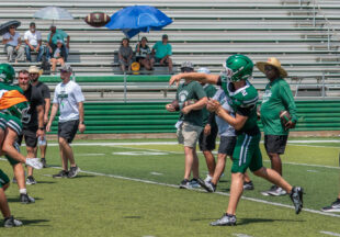 Pictures, football and watermelon at 2026 Buckaroo Watermelon Scrimmage