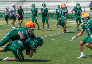 Pictures, football and watermelon at 2026 Buckaroo Watermelon Scrimmage