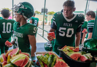 Pictures, football and watermelon at 2026 Buckaroo Watermelon Scrimmage
