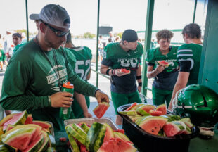 Pictures, football and watermelon at 2026 Buckaroo Watermelon Scrimmage
