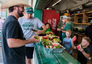 Pictures, football and watermelon at 2026 Buckaroo Watermelon Scrimmage