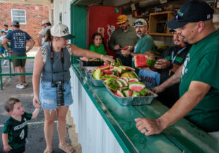 Pictures, football and watermelon at 2026 Buckaroo Watermelon Scrimmage