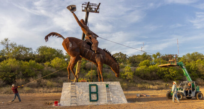 Building a Buckaroo: Iconic sculpture installed on West Walker
