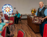 Artifact collector details arrowheads, stone tools of Stephens County at local DRT meeting